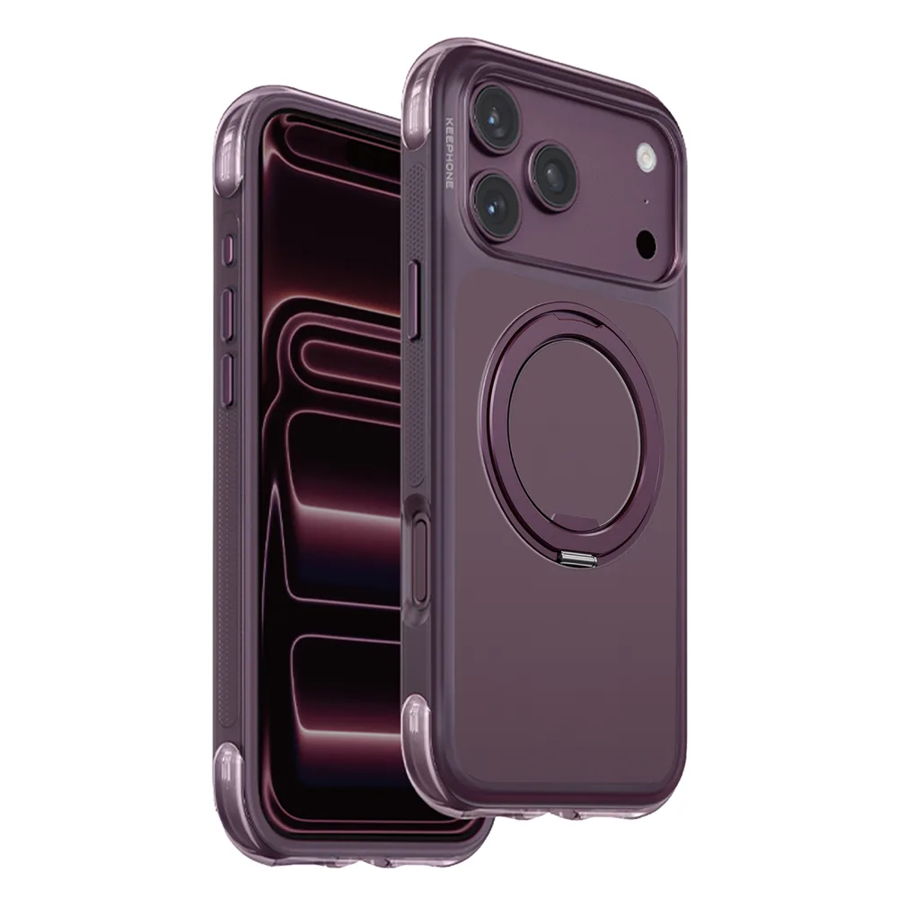 Keephone iPhone 17 Pro Max / 18 Pro Max Monica Airbag Pro Stantlı MagSafe Kapak